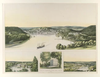 Uitzicht op Norwich, Vanuit het Zuiden. 1853 (Conn.)