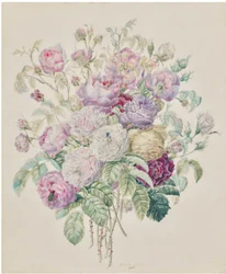 Een boeket Bourbon rozen