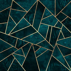 Elegante geometrische patronen in blauwgroen