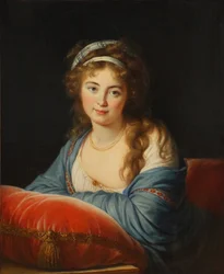Portret van gravin Yekaterina Skavronskaya, née von Engelhardt 1761-1829, 1796