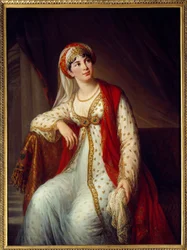 Portret van de Italiaanse zangeres Giuseppina Grassini in de rol van Zaire
