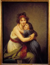 Portret van Madame Vigee Lebrun en haar dochter Jeanne-Lucie-Louise, bekend als Julie (1780-1819)