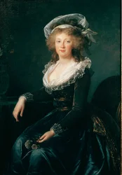 Portret van Marie Thérèse van Bourbon-Napels, koningin van Napels en Sicilië (1772-1807), vervolgens echtgenote van Frans II van Oostenrijk, schilderij van Élisabeth Vigée Le Brun (1755-1842), 1790, Napels, Museo di Capodimonte - Prinses Maria Teresa