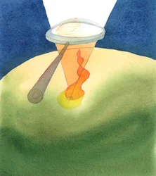 Een ziel die zich in trouwe gebed en dienst aan God overgeeft, is als een vergrootglas waardoor de witgloeiende liefde van God wordt gefocust op een bepaalde plaats en tijd op aarde