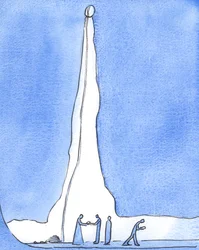 Bij Zijn Menswording is het alsof Christus afdaalde naar mensen die in een diepe mijnschacht gevangen en verdwaald waren, 2003