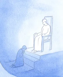 Christus verscheen als een koning en stond me toe aan zijn voeten te zitten als een boeteling