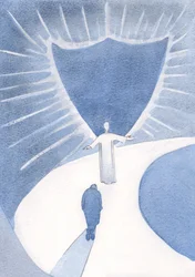 Christus is onze gids, die ons nu zowel afschermt van het verblindende licht van de Hemel als ons voorbereidt op de heerlijkheid, 2000