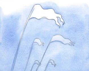 Christus is triomfantelijk in het werken van Zijn genade binnen de berouwvolle ziel, die nu schijnt als een heldere vlag