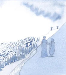 Christus kijkt teder naar onze herinnering aan Zijn heilige Passie. Hij houdt van onze toewijding en ziet hoe we vooruitgaan in nederigheid