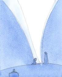 God de Zoon is geboren uit de Heilige Maagd Maria, 2005 (aquarel op papier)