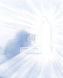 Ik herinner me dat Christus naar me toe kwam als jongvolwassene: Hoe stralend was Zijn glorie; hoe donker zag ik mijn eigen ziel
