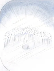 Ik zag de heiligen dringen, als het ware, om ons te helpen, met de Maagd Maria in hun midden, 2000