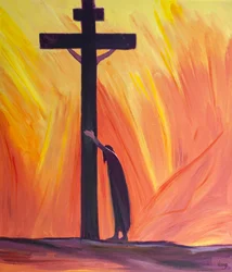 Als ons lijden het moeilijk maakt om te bidden, kunnen we eenvoudig leunen op het kruis, dicht bij Christus, rustend in Hem, en geduldig onze moeilijkheden verdragen