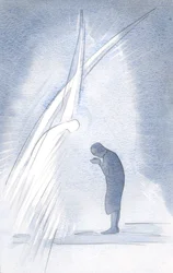 Mijn eigen heilige beschermengel herhaalt het gebed dat ik maak, buigt diep en zegt in de naam van Christus: 