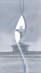 De Heilige Geest doorboort het gordijn bij de Heilige Mis en onthult ons het mysterie van Christus