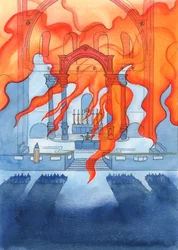 De kerk of kathedraal waarin katholieken bidden rust in Gods zorg