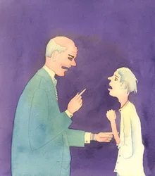 Er zijn mensen op machtige posities die hun macht misbruiken, 2005 (aquarel op papier)