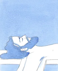 We kunnen niet beter doen dan Christus navolgen als we verbaasd zijn over ons eigen gedrag of over het dwaze of slechte gedrag van andere mensen, 2005 (aquarel op papier)