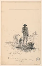 Man en vrouw werken bij een rivier