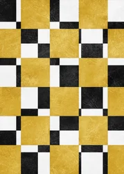 Zwart-gouden vierkant mozaïek