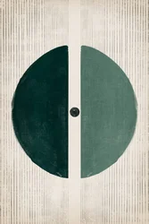 Minimalistische gesplitste groene cirkel