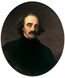 Portret van de Amerikaanse schrijver Nathaniel Hawthorne (1804-1864)