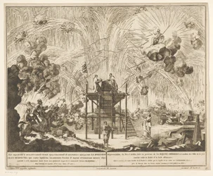 Vuurwerk in Moskou bij de viering van het einde van de Russisch-Turkse Oorlog, 1775