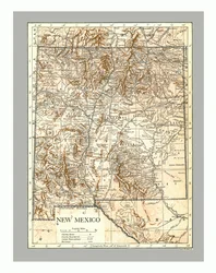 Kaart van New Mexico, ca. 1900