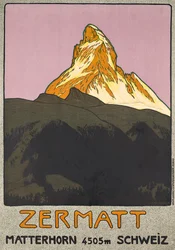 Poster die Zermatt, Zwitserland adverteert