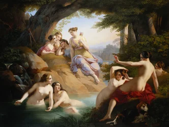 Diana en Nimfen die Baden
