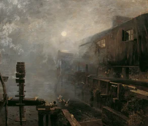 Zaagmolen in de Ochtendmist