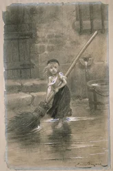 Cosette. Illustratie uit Les Misérables door Victor Hugo, 1862
