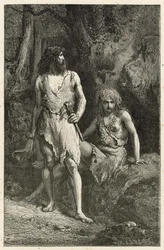 De man in het tijdperk van het rendier