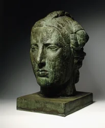 Hoofd van Vrijheid; Tete de Liberte, c.1914 (brons met groene patina)