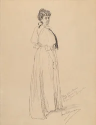 Schets van een dame