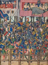 Einde van het Toernooi in Brugge, 11 maart 1392, ca. 15e eeuw, 1937