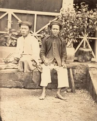 Miliciens die rijst eten, Cochinchina, 1866