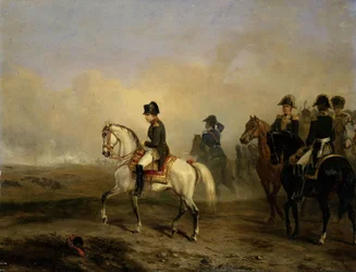 De Keizer Napoleon I en zijn Staf te Paard