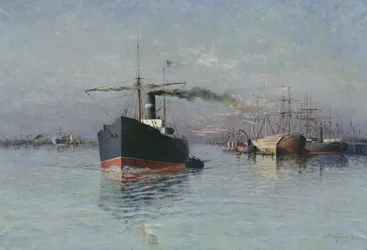 De grote dok van Duinkerken, 1890