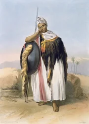 Krijger uit Amhara, Ethiopië, illustratie uit 