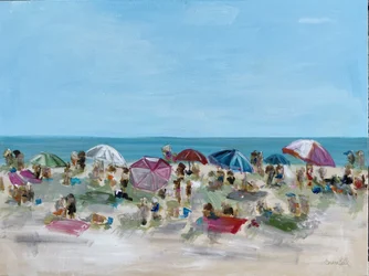 Kleurrijke stranddag