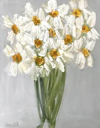 Boeket met verse madeliefjes