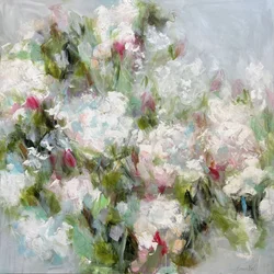 Witte en roze tuin