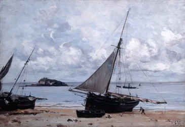 Gestrandde boten in St Jean, 1884