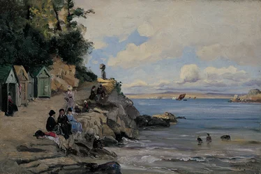 Damesbad, Douarnenez, augustus 1876