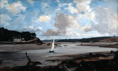 De rivier bij halve getij, 1874
