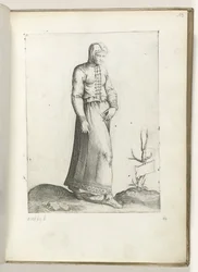 Een vrouw uit Spanje, gekleed volgens de mode van ca. 1550