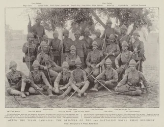 Na de Tirah-campagne, de officieren van het 2e bataljon Royal Irish Regiment