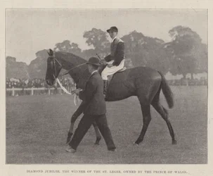 Diamond Jubilee, de winnaar van de St Leger, eigendom van de prins van Wales