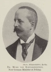 Dr. Mumm von Schwarzenstein, Nieuwe Duitse Minister in Peking